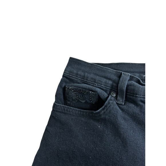 Gloria Vanderbilt Black Stretch All Around Slimming Effect Bermuda Shorts Sz 12 - Picture 4 of 6